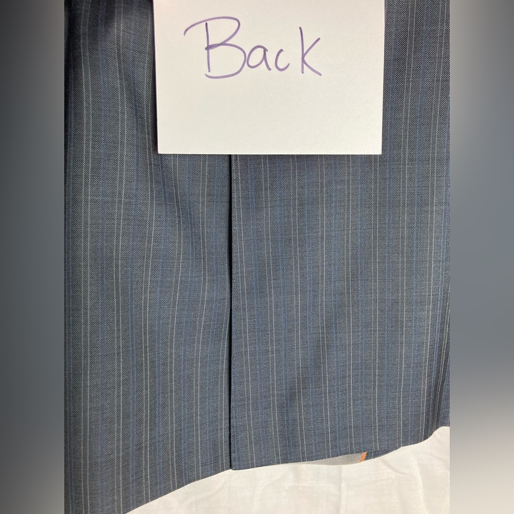 Tiglio luxe silk and wool Charcoal Pinstripe Blazer - Picture 10 of 15